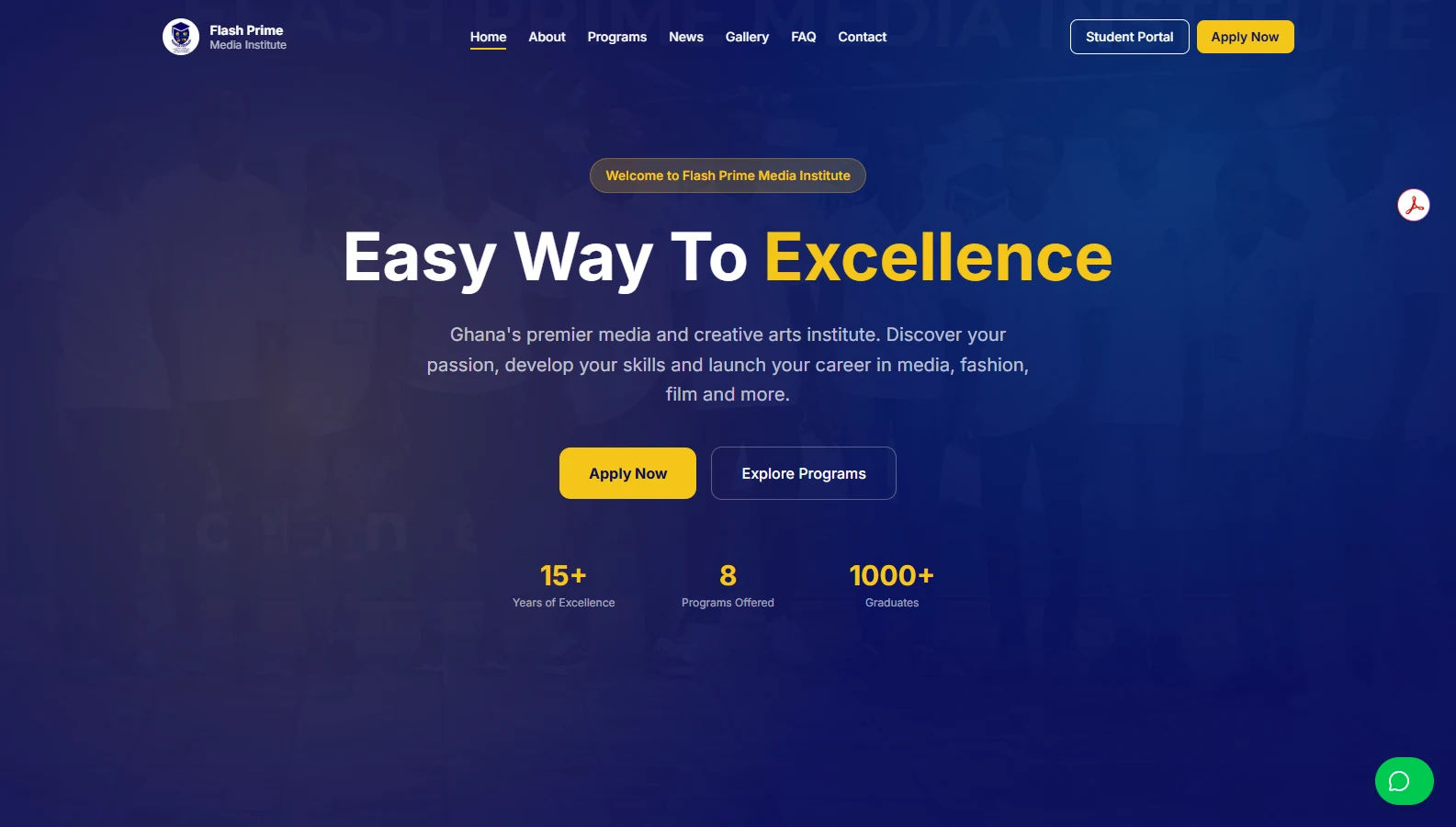 Flash Prime Media Institute website